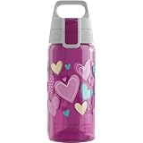 SIGG VIVA ONE Hearts Kinder Trinkflasche (0.5 L), schadstofffreie Kinderflasche mit...