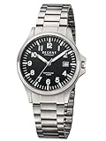 REGENT Titanuhr Unisex mit Gliederarmband 36 mm Analog 10 ATM Saphirglas...