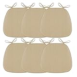 Rutschfeste Stuhlkissen mit Reißverschluss und Bändern, für Zuhause, Küche, Esszimmer,...