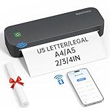 ByteCintia Mobiler Drucker Bluetooth Thermodrucker A4, 300dpi Tragbarer Drucker...