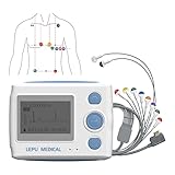 Wellue EKG Gerät 12 Kanal, 24h Holter EKG Monitor mit AI-ECG Analyse, Funktioniert mit PC...