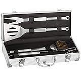 Dimono® Edelstahl Profi Grillbesteck-Set 5-teilig Grill-Koffer BBQ Grillkoffer Besteck...