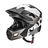 ROCKBROS Kinderhelm Integriert Fahrradhelm Kinder Jugend Fullface Helm mit Abnehmbarem...