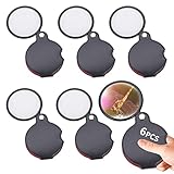 6 Stück Mini tragbare Lupe Taschenlupe 10x Mini Lupe Mini Tasche Lupe mit...