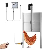 Automatische Hühnerklappe 30 x 30cm Elektrische Hühnerklappe Timer/Lichtsensor...