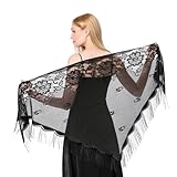 Giantree Damen Spitze Stola, Damen Blumen Umhang Schal, Halloween Kostüme...