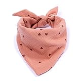 FELLSOCKE süßes Hundehalstuch Bandana waschbar aus Baumwolle (Rosa - Herz,...