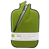 HugoFrosch Öko-Wärmflasche 2,0 l mit Softshell-Bezug bambus
