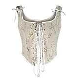 Damen Corsage Leder Gothic Top für Halloweencorsette Corsage Mittelalter Rock...