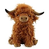 Sharplace Hochlandkuh 25 cm, Soft Toy Animals Hochlandrind realistisches Kuscheltier Kuh...