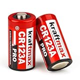kraftmax 2er Pack CR123A PRO Lithium Batterien 3V – Hochleistungsbatterien für...