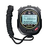 Tragbare digitale LCD-Stoppuhren, Chronograph, Sport, professionelle Stoppuhr, Timer,...