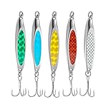 TUXIBIN 5 STÜCKE Metall Fischköder Scheibe Löffel Spinnerbaits Angelgerät Makrele...