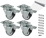 HRB Rollen mit Bremse 50 mm rasengeeignete Strandkorbrollen mit Bremse Tragkraft 400 kg...