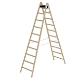 Holz-Stehleiter 10 Sprossen Arbeitshöhe bis ca. 4,20 m