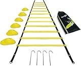 Yes4All Unisex-Erwachsene C2CX Koordinationsleiter mit 4 Stahlheringen und...