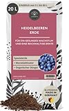 Bio Saure Erde für Heidelbeeren & Blaubeeren 20 L - Beeren-Erde mit 100 Tage...