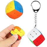 Quesuc Zauberwürfel Speed ​​Cube, Klassischer 3x3-Würfel mit Schlüsselanhänger, 3D...
