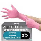 Ansell Micro-Touch Nitrafree Latexfreie Einweghandschuhe, Nitrilhandschuhe Puderfrei,...