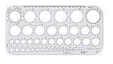 STAEDTLER Kreisschablone Mars, transparent, für Kreise von 1 - 36 mm, in 0,5 mm...