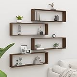 Vopese 4 STK. Wandregale Metallblech Möbel Schweberegale Wandboard Hängeregal Büroregal...
