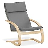 Homestyle4u 2405, Relaxsessel Schwingstuhl mit Armlehne Schwingsessel Wohnzimmer...