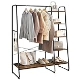 VASAGLE KleiderstÄnder, GarderobenstÄnder, 45 x 120 x 160 cm Garderobe mit...