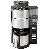 Melitta AromaFresh - Filterkaffeemaschine - integriertes Mahlwerk - mit Thermkanne -...