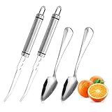 Grapefruit Messer, Edelstahl Grapefruit Messer 2 Stück, Grapefruit Messer...