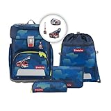 Step by Step Schulranzen-Set Cloud Fire Engine Brandon, 5-teilig, blau, Feuerwehr-Design,...