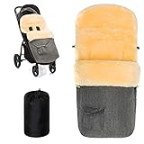Zamboo Lammfell Fußsack 2in1 für Kinderwagen & Buggy - Universal Baby Winterfußsack und...
