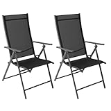 Albatros Gartenstühle 2er Set Aruba – Gartenstühle Klappbar mit robustem Metallgestell...