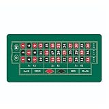 Relaxdays Roulettematte 60x120 cm, Pokerunterlage mit Aufbewahrungsrolle,...