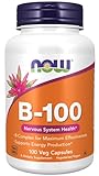 Now Foods B-100, Vitamin B-Komplex, hochdosiert, mit PABA, 100 vegane Kapseln,...