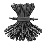 Spanngummi mit Haken Schwarz, 60 Stück Expander mit Haken 26cm,Multifunktional...