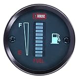 LED Motorrad Tankanzeige, 12V 52mm Kraftstoffanzeige Runde Tankanzeige Einstellbarer...