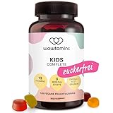 wowtamins KIDS Complete zuckerfrei leckere Multivitamin Gummibärchen mit Omega 3s für...