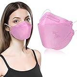 KKmier FFP2 Maske Rosa 20 Stück, FFP2 Maske Fischform FFP2 Atemschutzmasken, 4 Lagige...