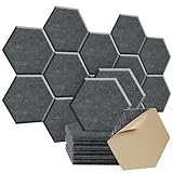 12 Stück Hexagon Selbstklebende Akustikplatten—Schallabsorbierende Baumwolle...