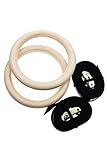 SUNDRIED Holzturnringe mit Straps Fitnessstudio Ringe Crossfit Gymnastik Sport Dip Ringe...