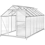 TecTake Aluminium Gewächshaus Gartengewächshaus Treibhaus 11,13m³ - Diverse Modelle -...