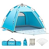 Cflity Strandmuschel, 1-3 Personen Automatische Instant Pop Up Strandzelt, UV Schutz 50+...