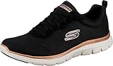 Skechers Damen Flex Appeal 4.0 Brilliant View Walking-Schuh, Black Mesh Rose...