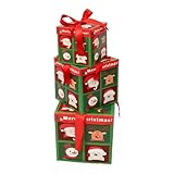 Stapelboxen für Weihnachten, klassische, festliche Aufbewahrung, leere Schachteln,...