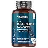 Kollagen Kapseln - 1200mg reines Marine Collagen Typ I und III - Hydrolysierte...