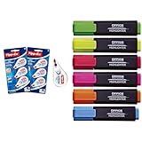 Tipp-Ex Korrekturroller Mini Pocket Mouse, 6 m x 5 mm, 2er Pack (2 x 3 Stk) & OFFICER...