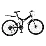 Areao 26 Zoll Faltrad Klapprad 21 Gang Mountainbike, Vollfederung Scheibenbremse Bike,...