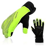 HIKENTURE Winterhandschuhe, Wasserdicht Fahrrad Handschuhe Winter Herren Damen, Winddichte...