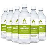6 x 1L Brenngel für Gel Kamine & Gel Feuerstellen - Hergestellt aus Premium...