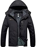 GEMYSE Herren Wasserdichte Berg-Skijacke Winddichte Fleece Outdoor-Winterjacke...